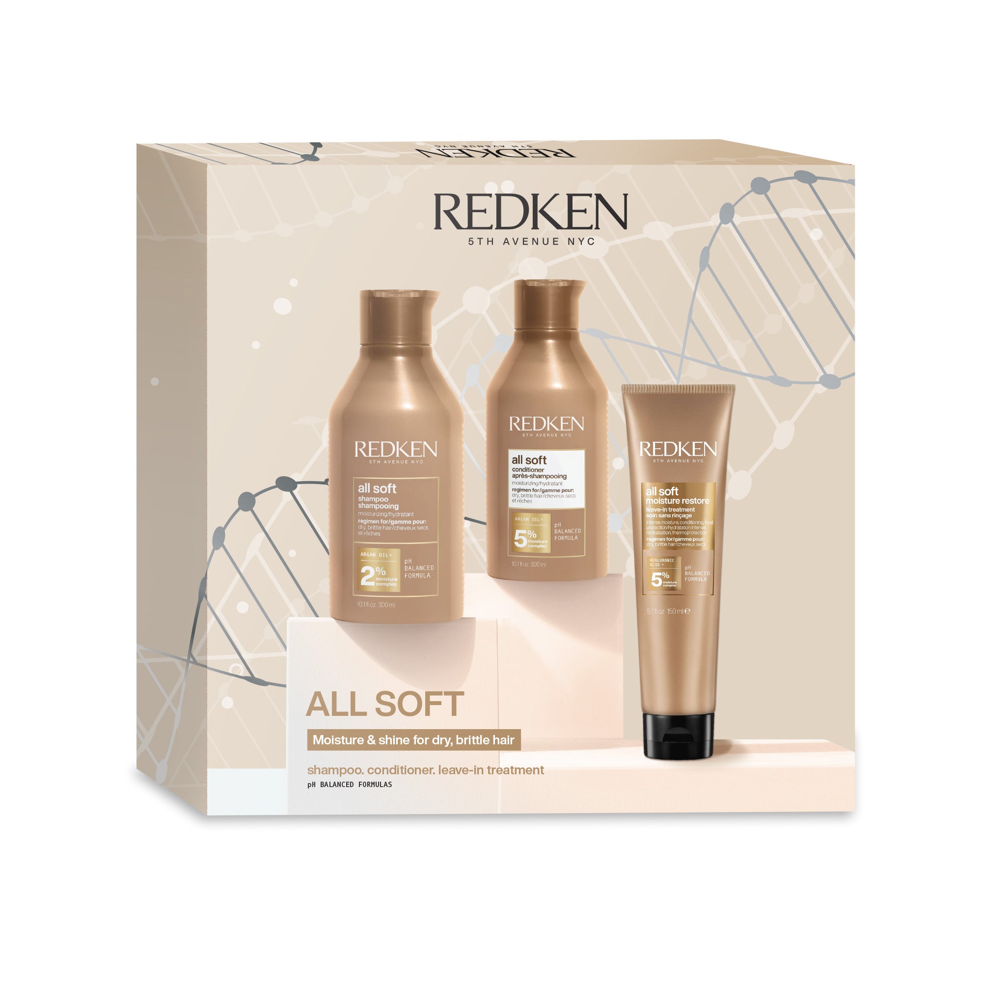 Redken cheapest shine and moisturize gift set all soft shampoo and conditioner